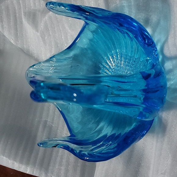 Handblown Glass Blue Swan Candy Dish,Key or Fob holder,Change,Jewerly - Picture 1 of 9